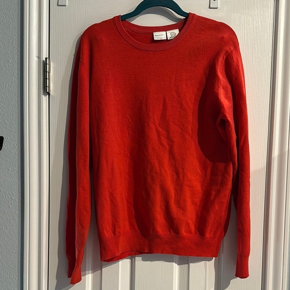 Isaac Mizrahi x Target Silk Blend Red Crewneck Sweater Women’s Large Casual - Picture 1 of 6